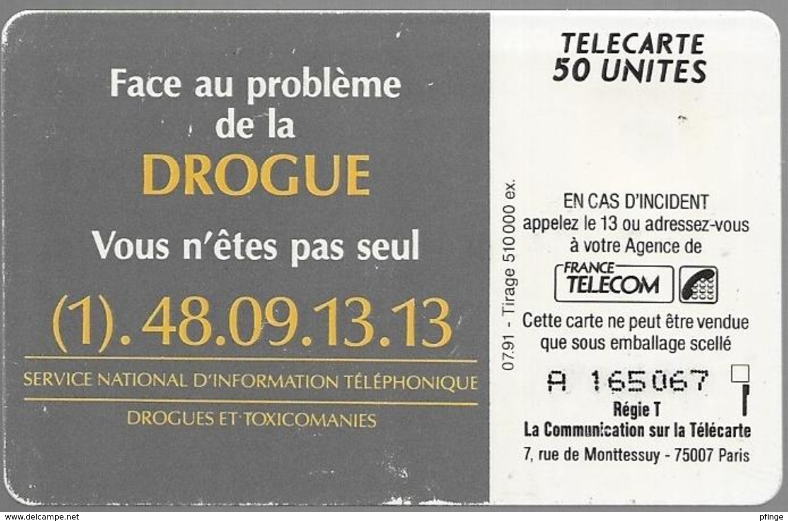 Telecarte 50 - Service National D'information Téléphonique - Téléphones