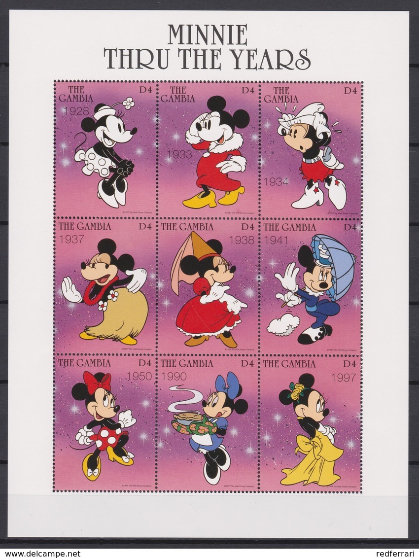 2450  -  The GAMBIA - Disney - 1997 - Minnie Door De Jaren Heen  . - Disney