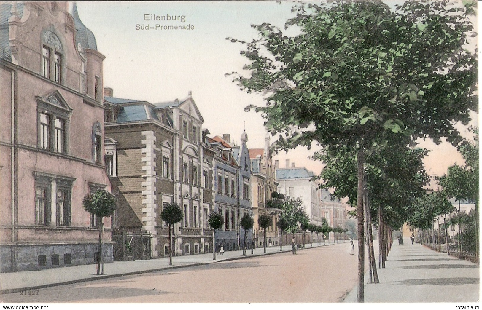 EILENBURG Sachsen Süd Promenade Color Belebt 14.2.1909 Gelaufen - Eilenburg