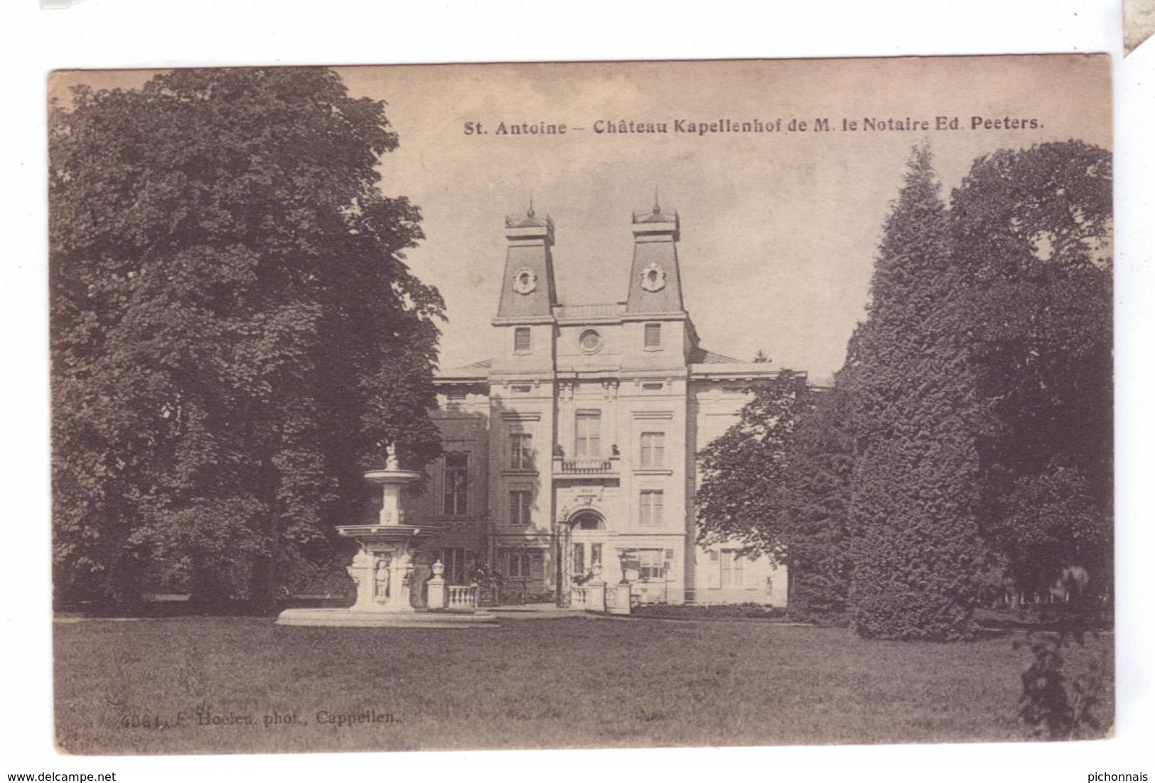 SAINT ANTOINE St Antonius Chateau Kapellenhof Du Notaire Fontaine - Zoersel