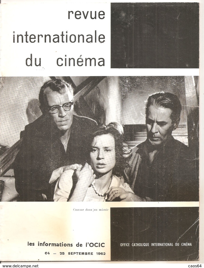 REVUE INTERNATIONALE DU CINEMA SEPTEMBRE 1962 An Française RIVISTA CINEMA FRANCESE - Riviste