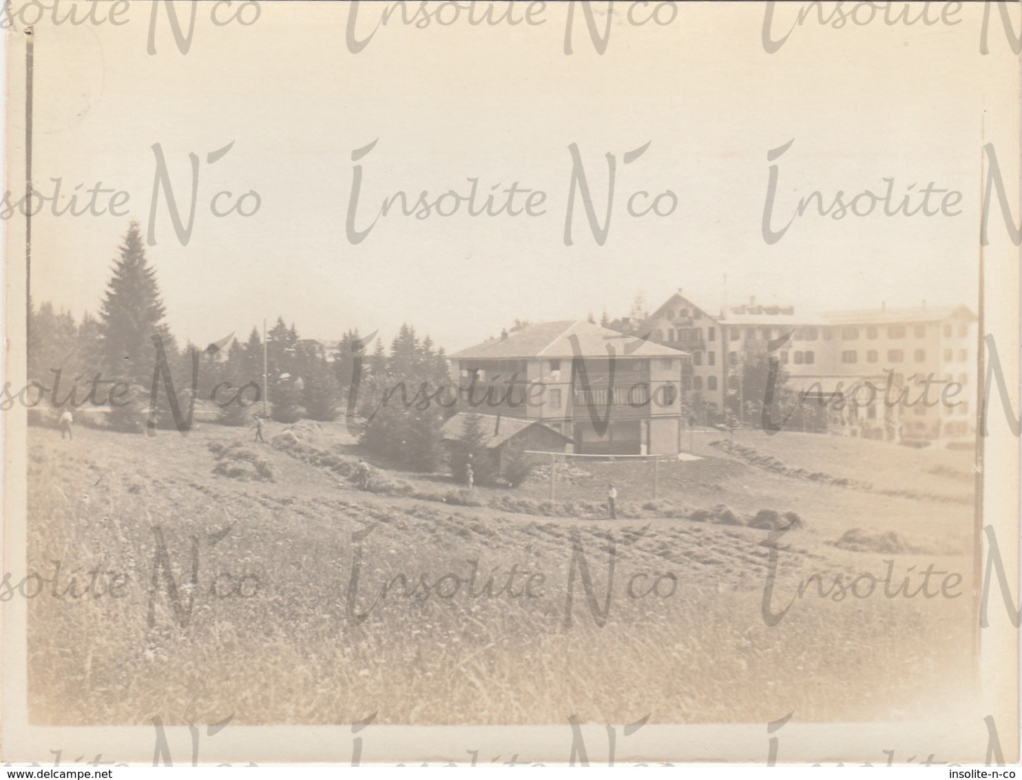 Photographie Ancienne 1902 Vue Du Grand Hôtel Villars Suisse - Lieux