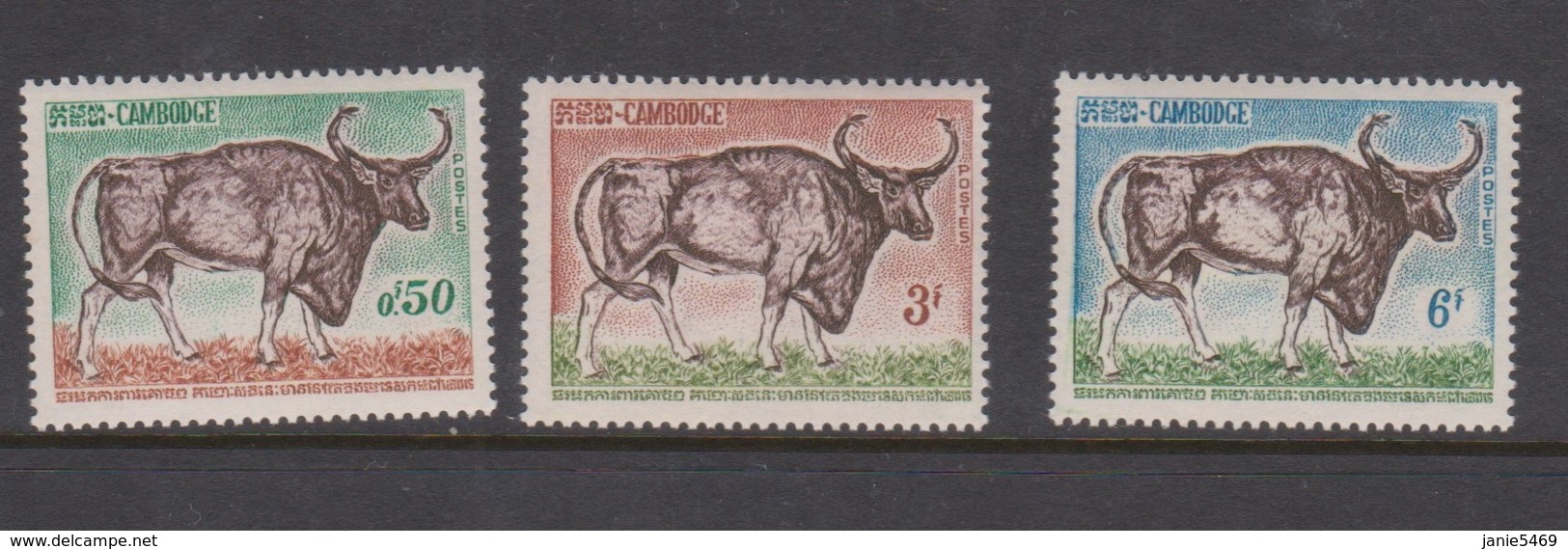 Cambodia SG 159-161 1964 Wild Animal Protection ,mint Never Hinged - Cambodge