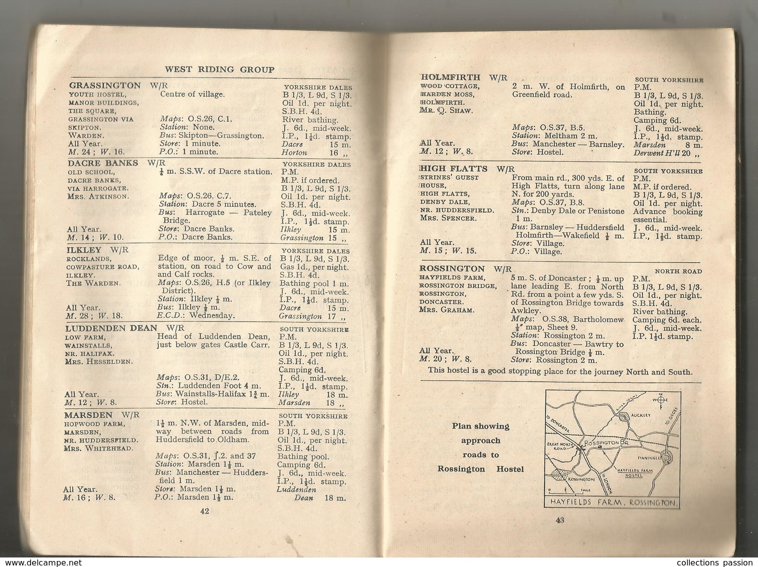 Handbook Of Hostels , England ,Wales & Ireland ,Y.H.A. ,1936, 116 Pages, 5 Scans Frais Fr 4.85 E - Europe