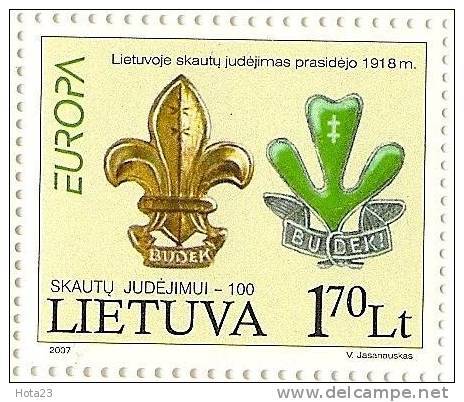 Lithuania  Scout  EUROPA  MNH 2 Different Stamps 2007 Year - Lituanie