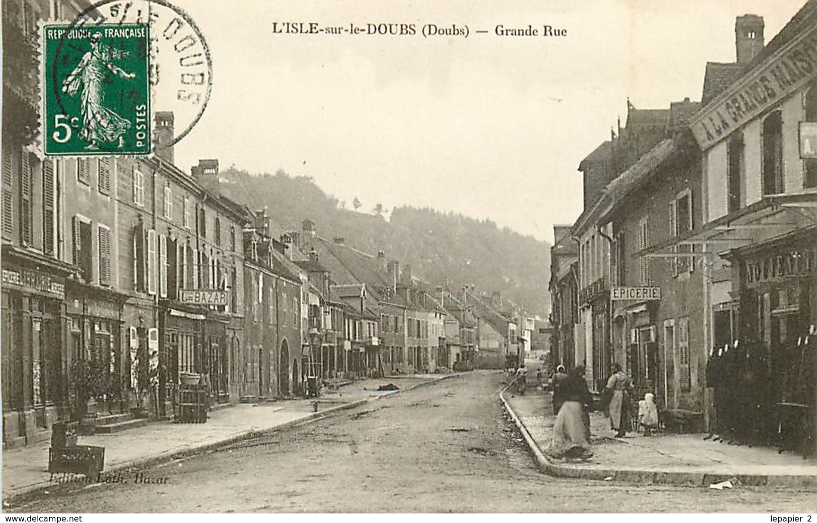 25 L'ISLE SUR LE DOUBS Grande Rue CPA - Isle Sur Le Doubs