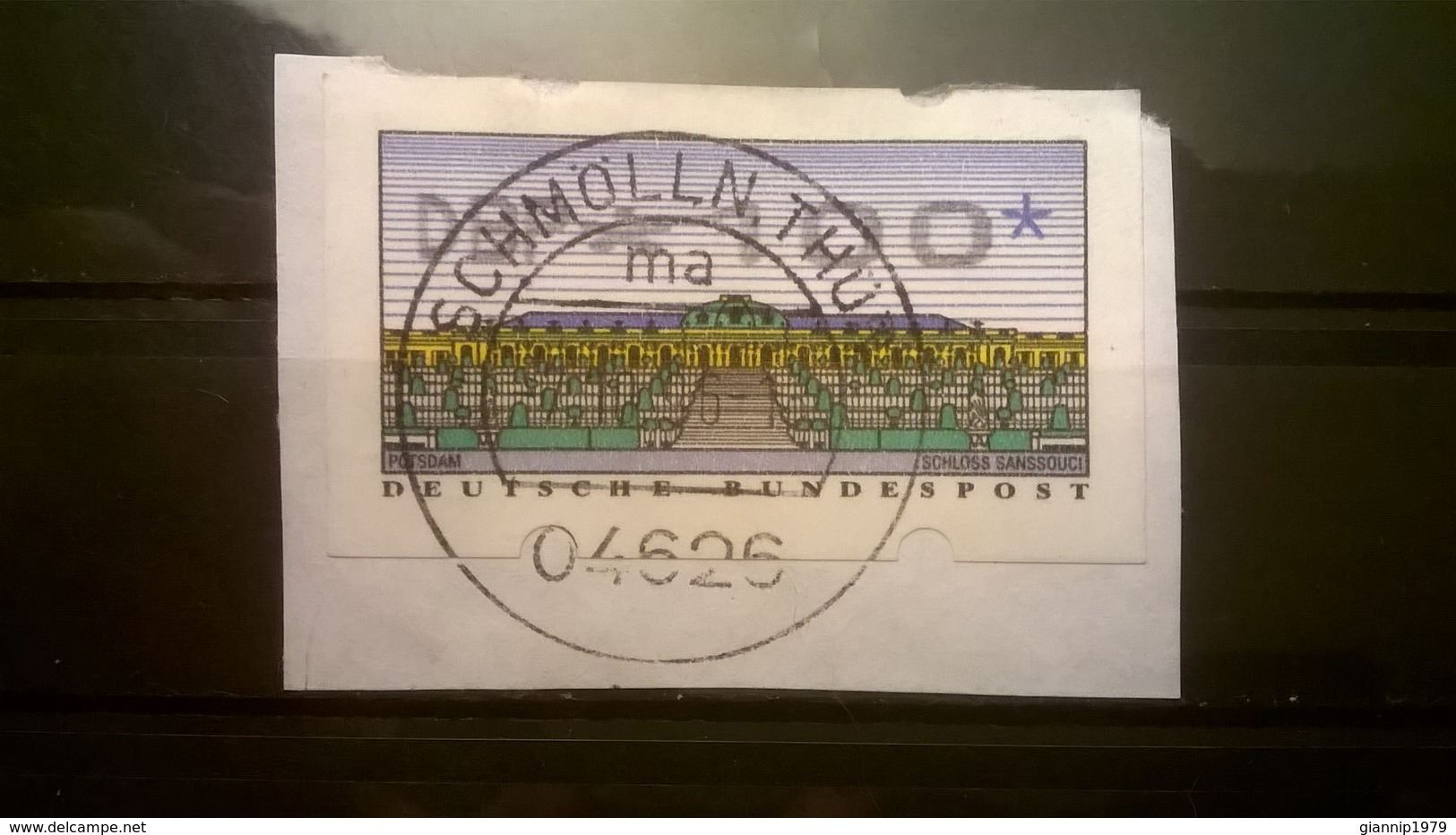 FRANCOBOLLI STAMPS GERMANIA DEUTSCHE 1993 USED SU FRAMMENTO VARIABILE ATM POTSDAM GERMANY - Usati