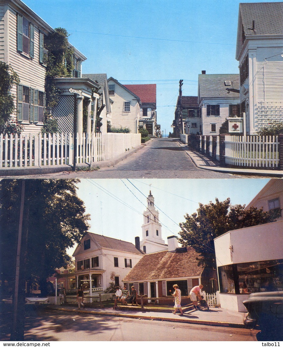 Cape Cod - Lot De 2 Cartes - Street Scène At Provincetown - Cape Cod