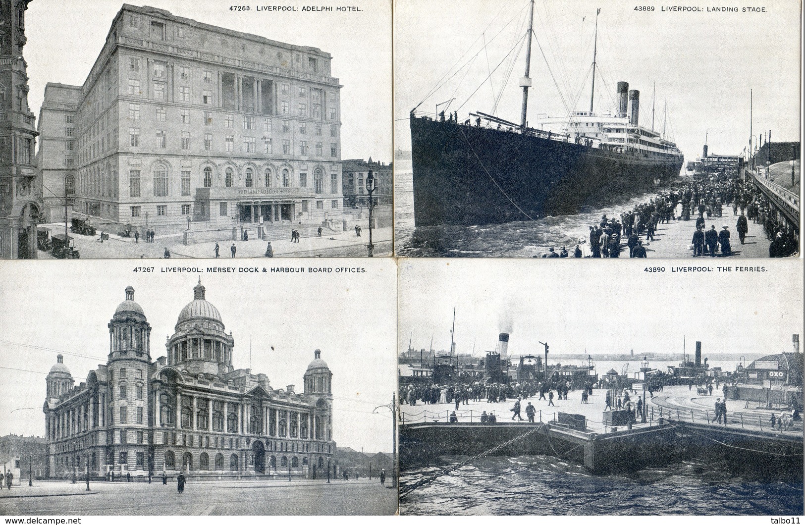 Liverpool - Lot De 6 Cartes - Adelphi Hotel, Mersey Dock, Ferries, Landing Stage, Lord Street, Lady Chapel - Liverpool