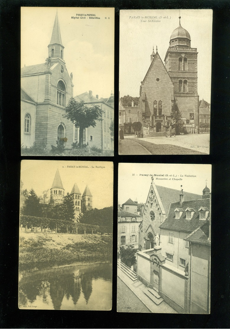 Lot de 38 cartes postales de France  Saône - et - Loire       Lot van 38 postkaarten van Frankrijk ( 71 ) - 38 scans