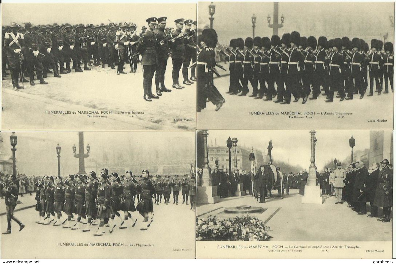 LOT De 16 CPA Toutes Différentes - FUNERAILLES Du MARECHAL FOCH. - Personnages