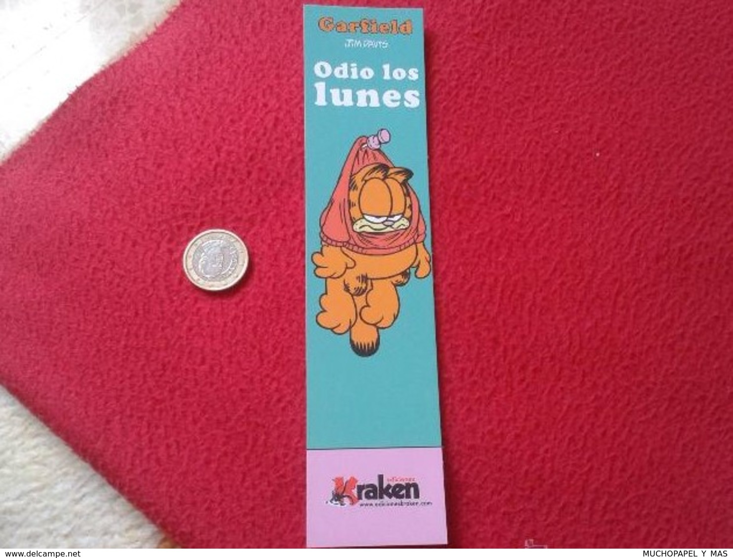 MARCAPÁGINAS BOOKMARK BOOK MARK GARFIELD JIM DAVIS ODIO LOS LUNES EDICIONES RAKEN IDEAL COLECCIÓN. DIBUJOS ANIMADOS VER - Marcapáginas