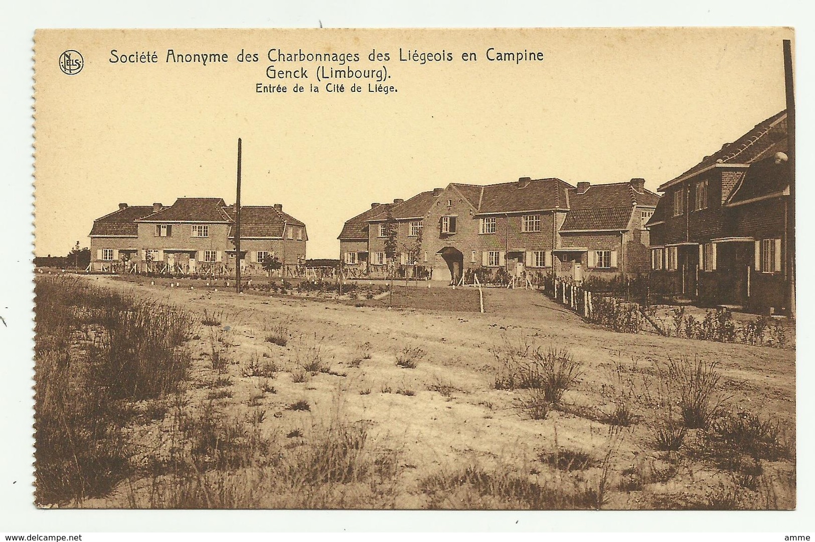 Genk - Genck   *  Société Anonyme Des Charbonnages Des Liégeois En Campine - Entrée De La Cité De Liège - Genk