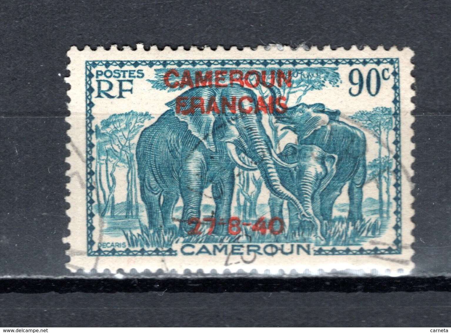 CAMEROUN N° 222  OBLITERE COTE 1.50€   ELEPHANTS  ANIMAUX - Used Stamps