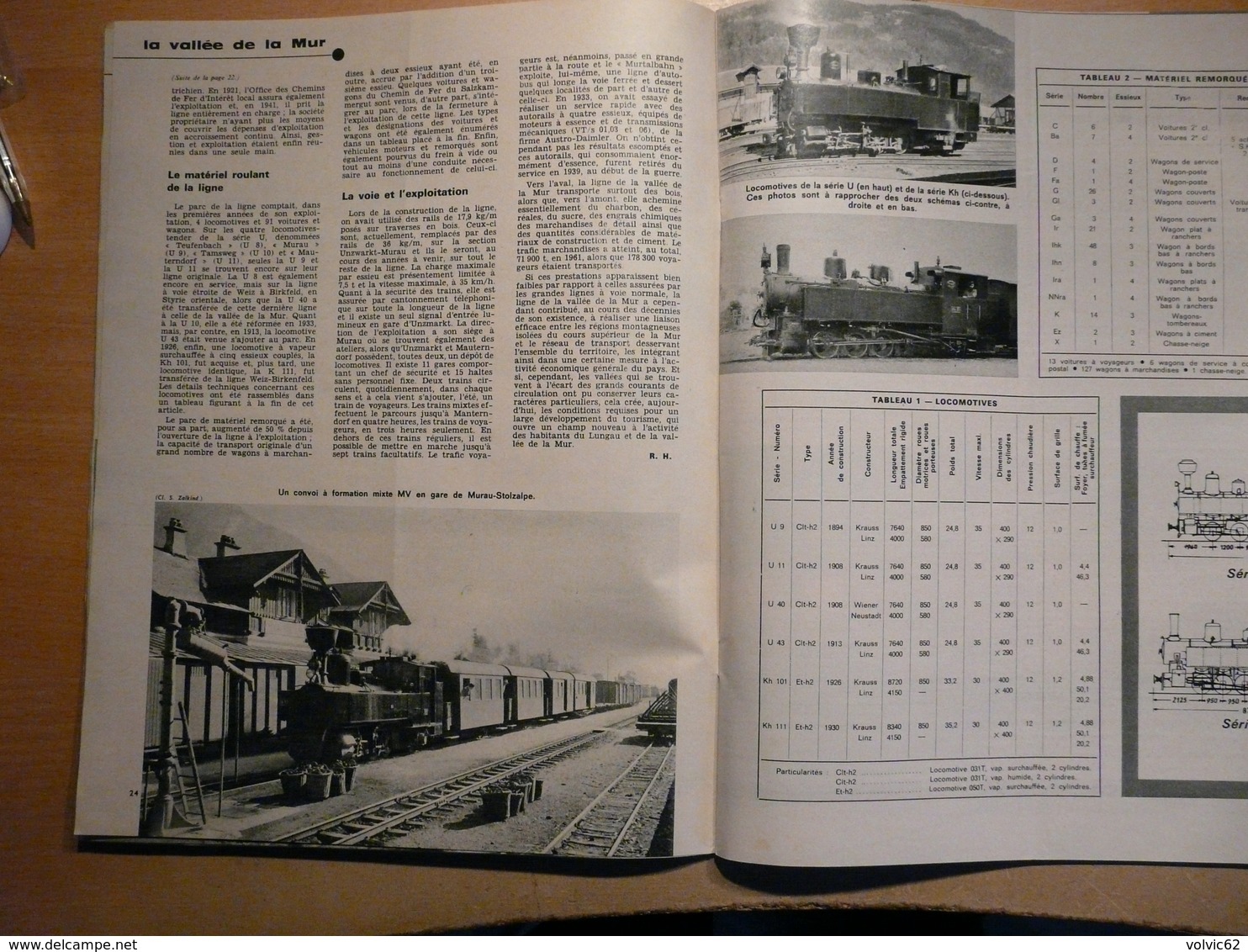 Vie du Rail 932 1964 Saulieu tunnel tende ateliers de Sidi Fath allah tamsweg murtalbahn mautendorf dinan dinard murau