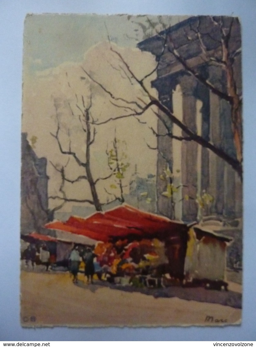 Cartolina "MARC - Paris: La Madeleine Et Le Marchè Aux Fleurs" Anni '50 - Autres & Non Classés