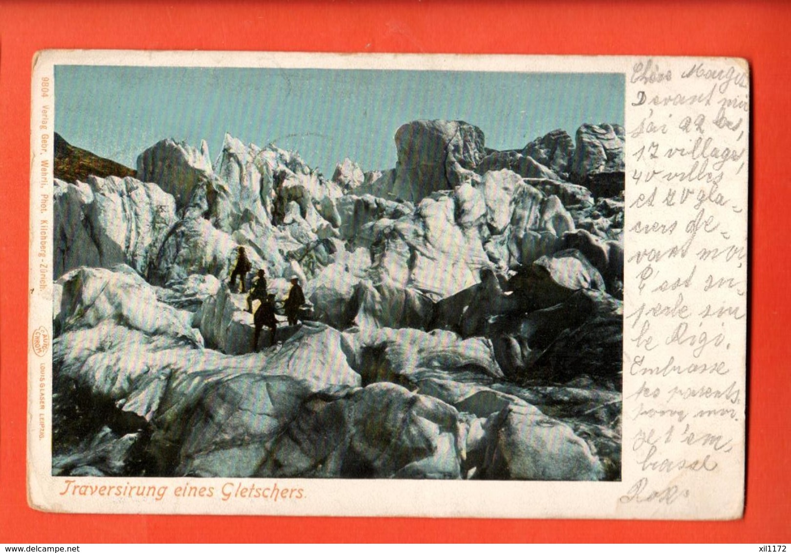VAC-28 Traversierung Eines Gletschers, Bergleute, Alpinisme. Pionier. Gelaufen Rigi-Kulm 1903 - Avers