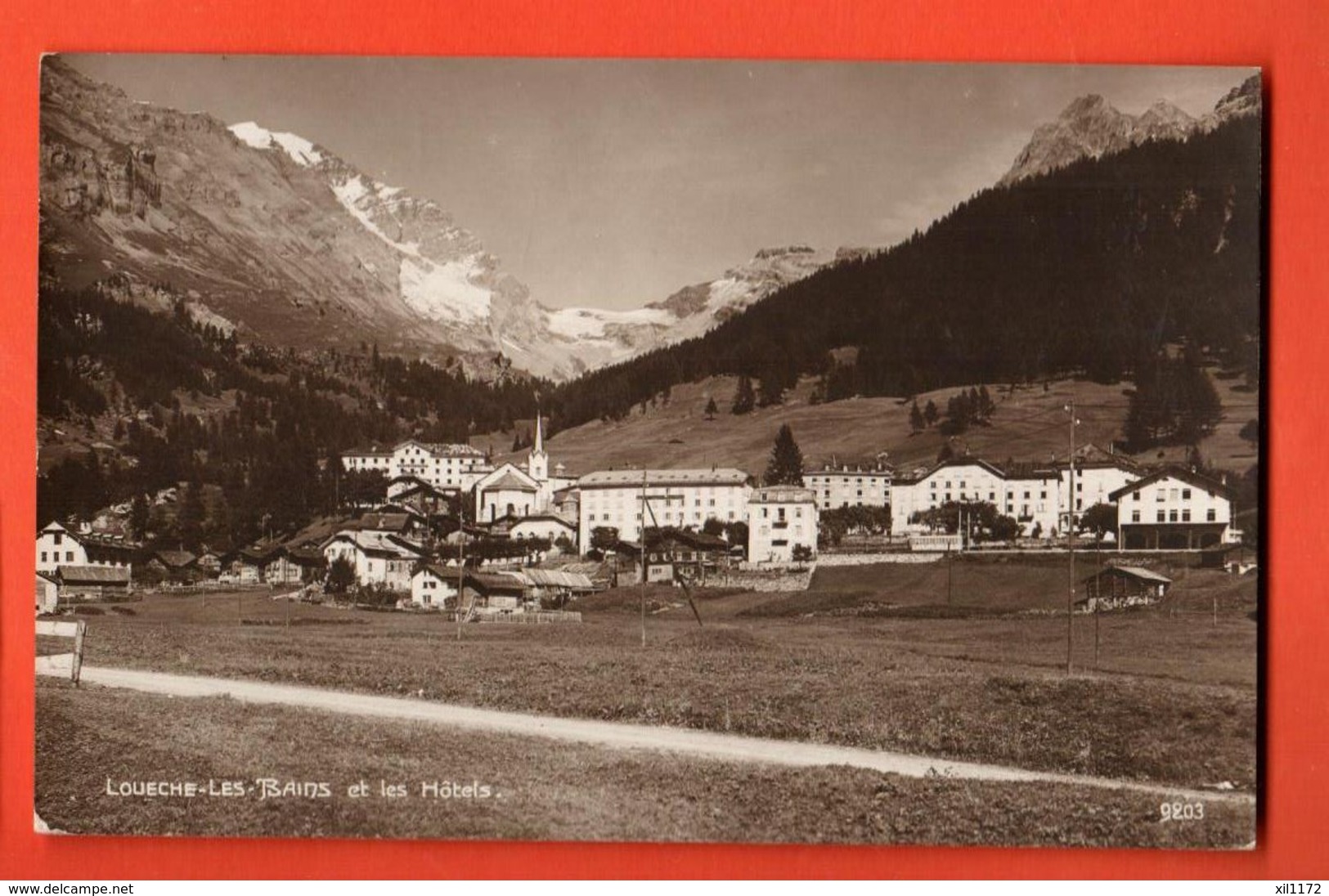 VAC-30 Loèche-les-Bains Leukerbad, Le Village Et La Dala. Perrochet. Gelaufen 1957, - Loèche