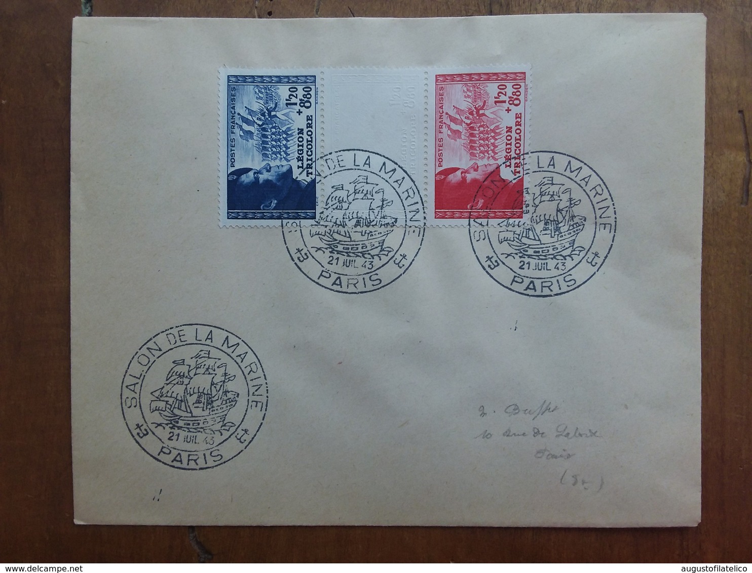 FRANCIA - Coppia Legione Tricolore Con Annullo Speciale + Spese Postali - Storia Postale