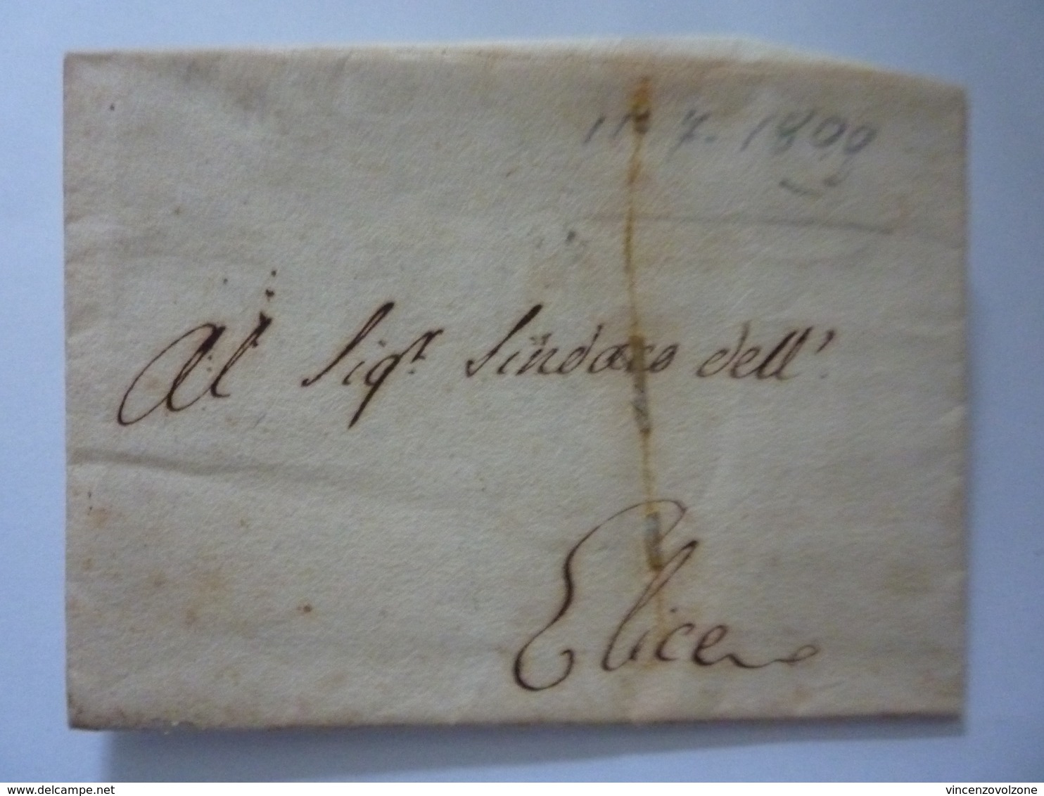 Documento Viaggiato Manoscritto Da Penne   "CIRCOLARE REALE DECRETO 15 MAGGIO  1800 - SINDACO DI  ELICE " - Altri & Non Classificati