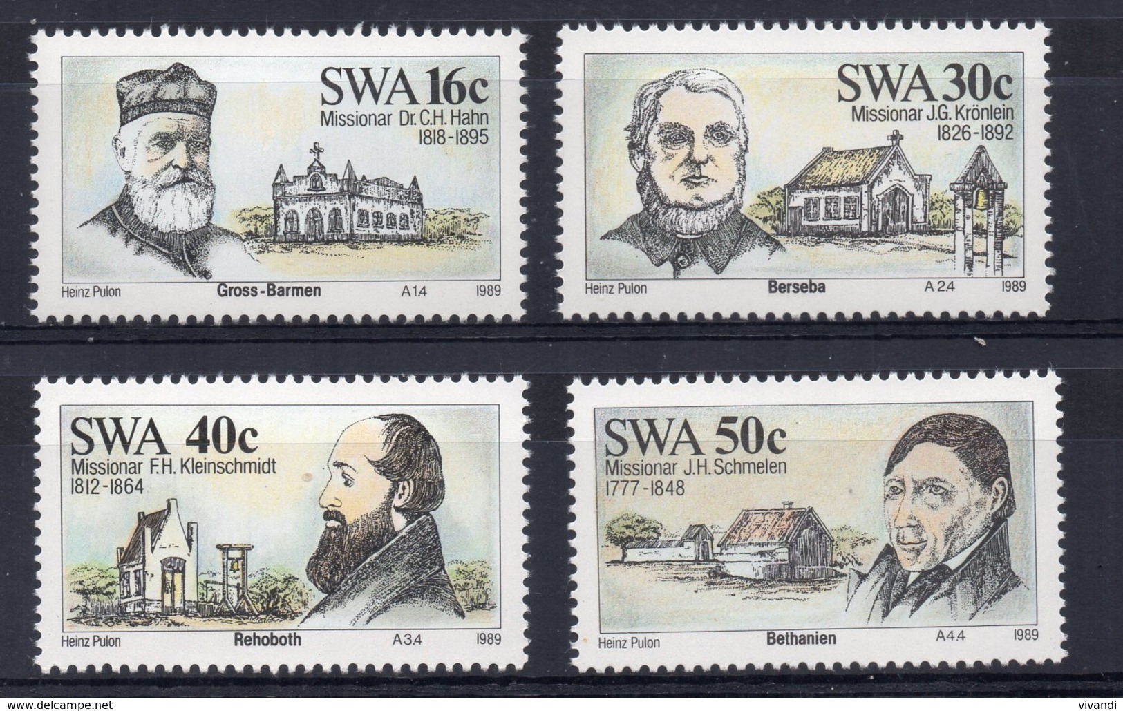 South West Africa - 1989 - Missionaries - MNH - South West Africa (1923-1990)