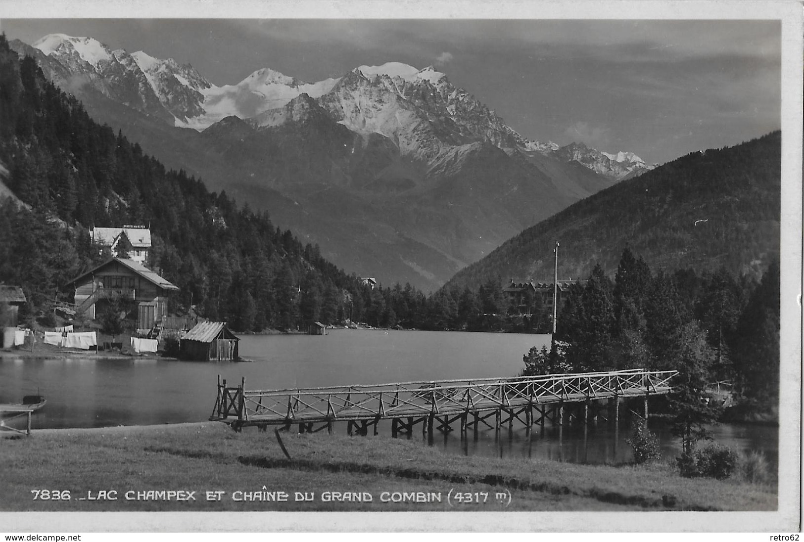 CHAMPEX → Lac Champex Et Châine Du Grand Combin Anno 1925 - Sonstige & Ohne Zuordnung