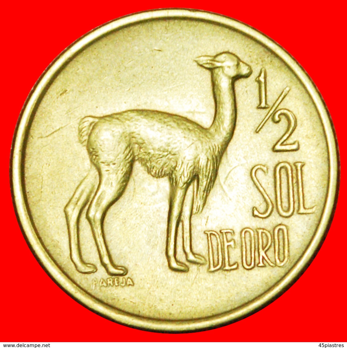 # VICUGNA (1973-1975): PERU ★ 1/2 SOL DE ORO 1975!  LOW START ★ NO RESERVE! - Pérou