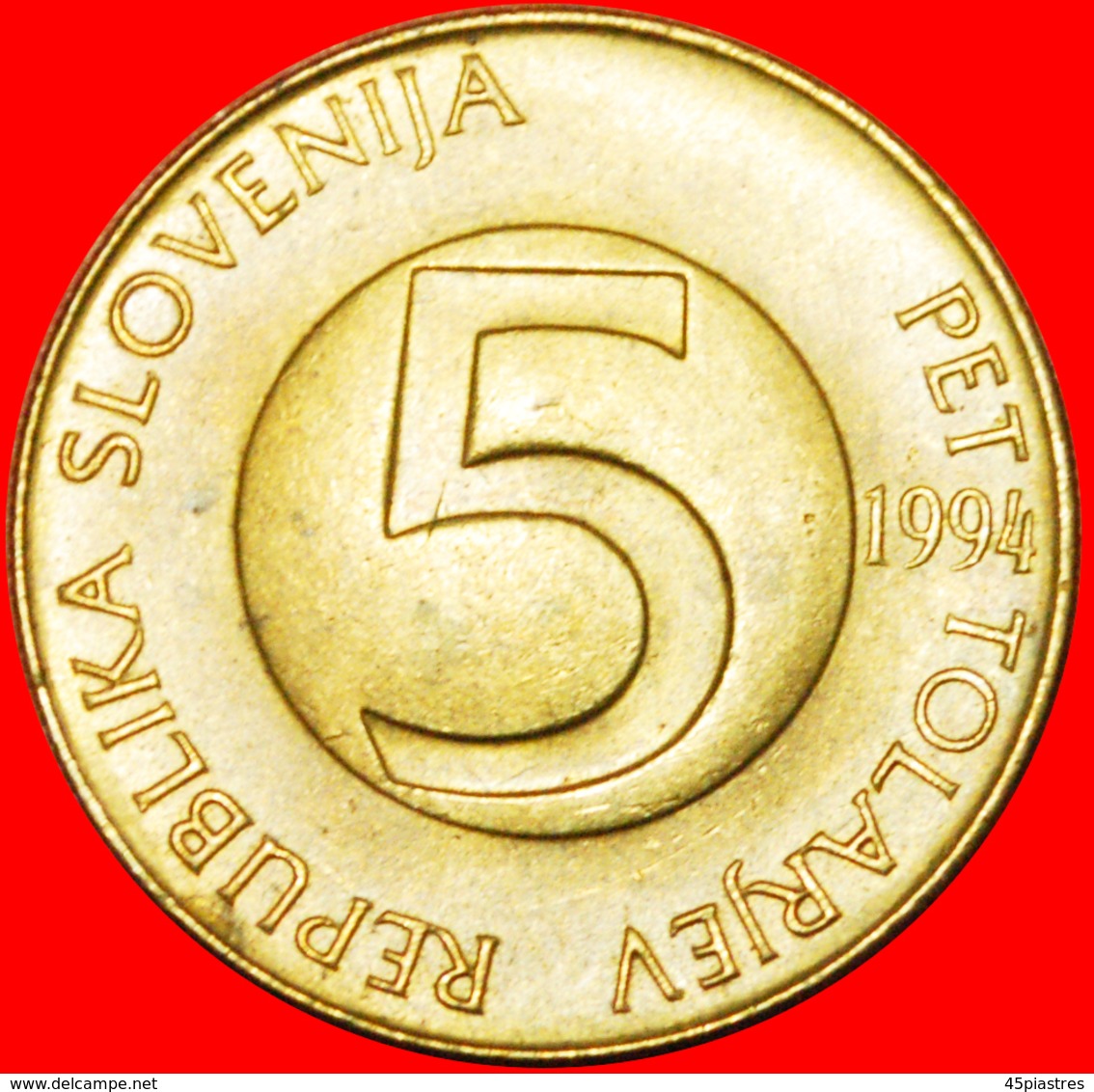 # SLOVAKIA: SLOVENIA ★ 5 TOLARS 1994 MINT LUSTER! LOW START ★ NO RESERVE! - Slovenia
