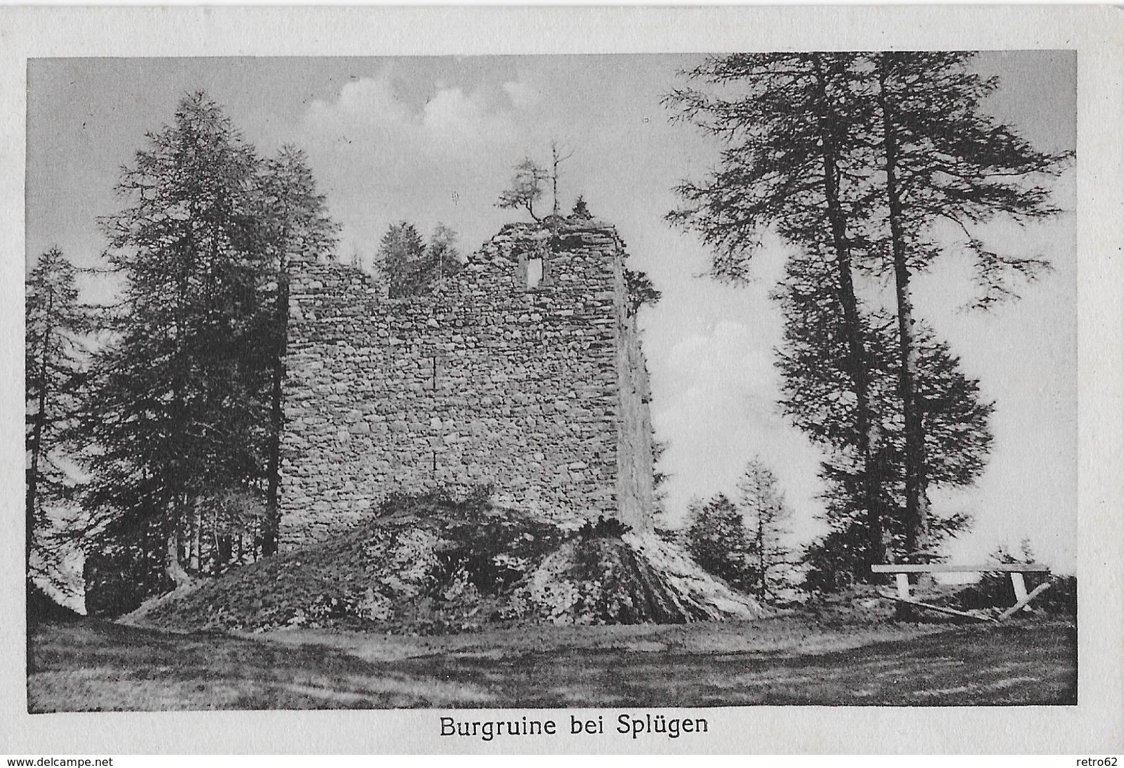 SPLÜGEN → 1275 Burgruine Splügen Im Rheinwald, Karte Anno 1916 - Rheinwald