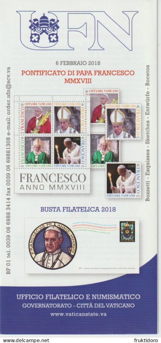 Vatican City Brochures Issues In 2018 About Aerogramme 100 Years Birth Cardinal Gonzalez Martin - Basilica San Miniato - Verzamelingen