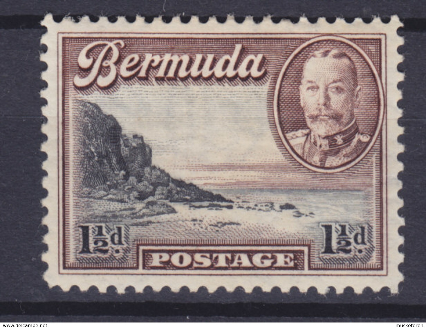 Bermuda 1936 Mi. 91    1½p. South Shore Der Hauptinsel & King George VI., MH* - Bermuda