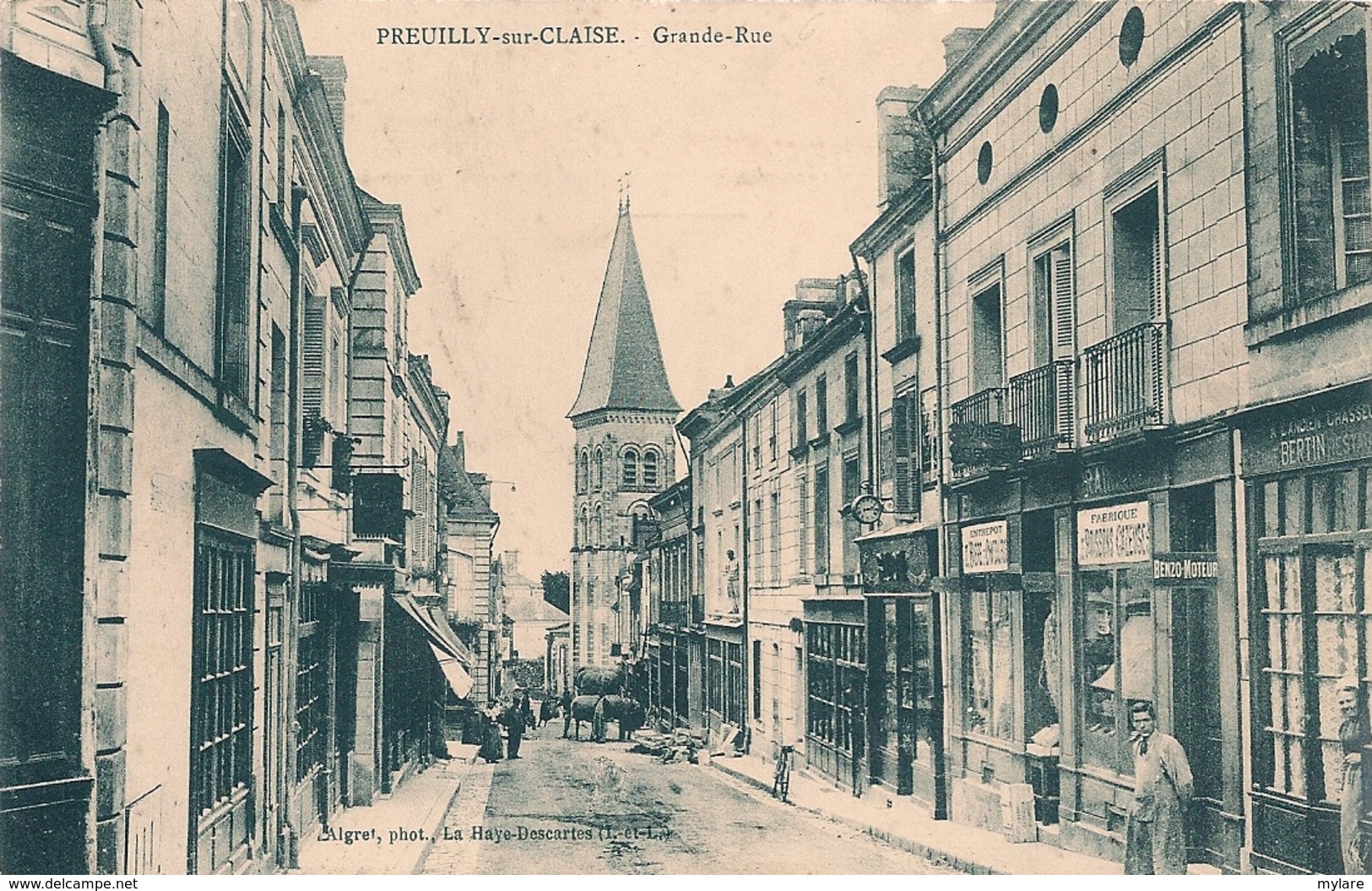 Cpa37 Preuilly En Claise Grande Rue - Other & Unclassified