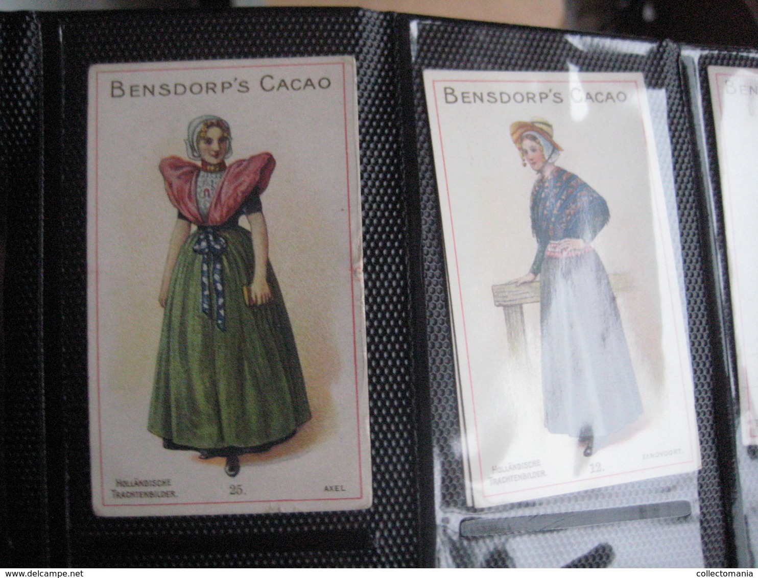 30 cards,   4,2cm X 7,2  cm  advertising  c1890  CACAO COCOA BENSDORP chocolate, all splendid, alike cigarettecards