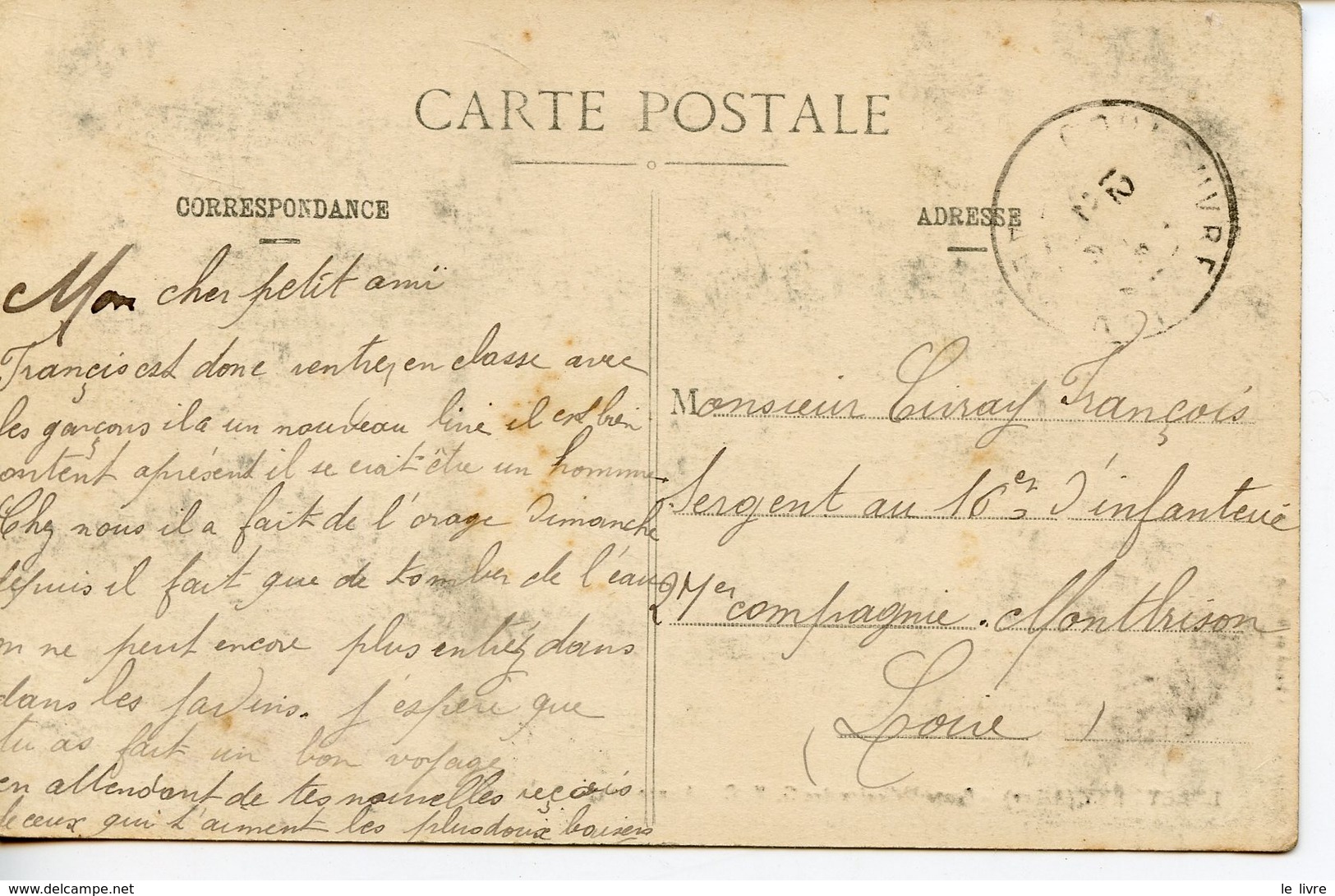 230. CPA 03 LURCY-LEVY. POSTE MILITAIRE DES G.V.C. ANNEE 1915 - Otros & Sin Clasificación