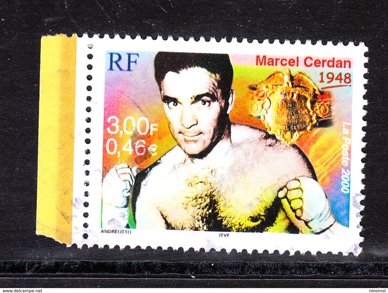 Francia - 2000. Marcel Cerdan,frenc  Boxe Champion - Pugilato