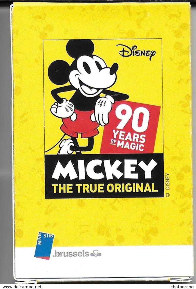 TRANSPORT LOT 5 CARTES A PUCE MOBIB METRO TRAMWAY BRUXELLES 90 ANS MICKEY TRANSPORT WALT-DISNEY DESSIN ANIME - Collections