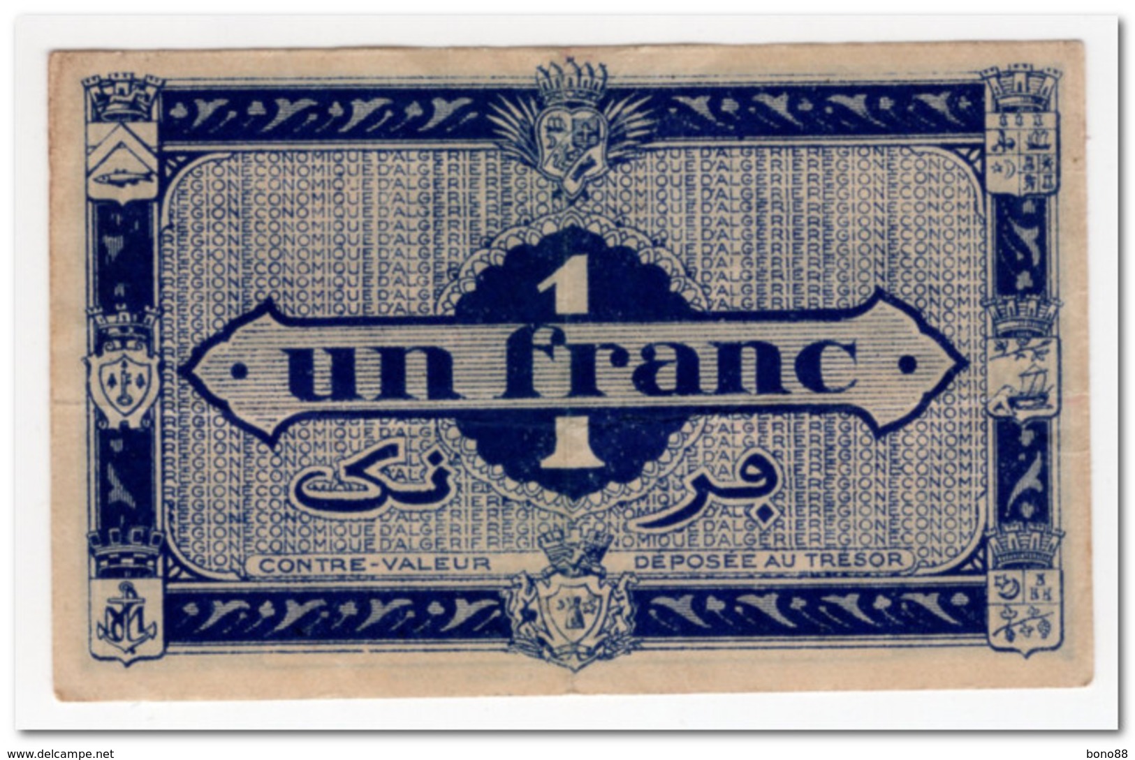 ALGERIA,1 FRANC,1944,P.98b,VF+ - Algerien