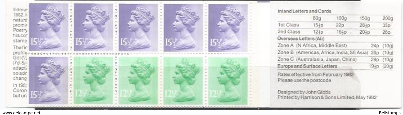 Great Britain 1982. Scott #BK573 (MNH) Postal History * - Cuadernillos