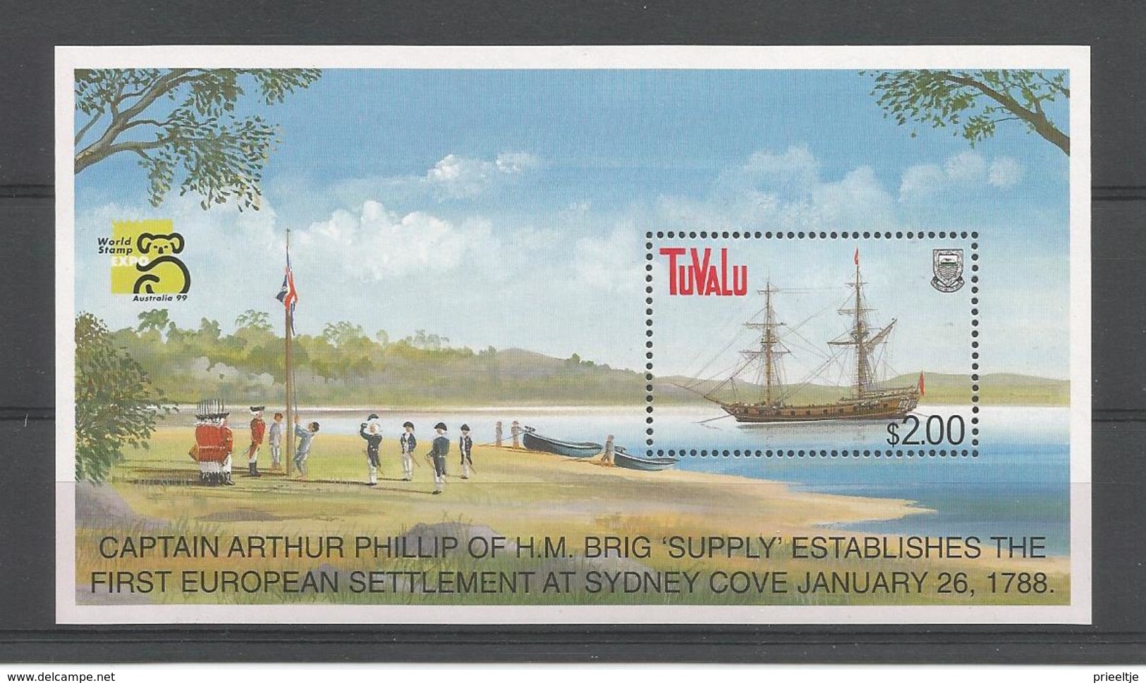 Tuvalu 1999 World Stamp Expo Australia S/S  Y.T. BF 66 ** - Tuvalu