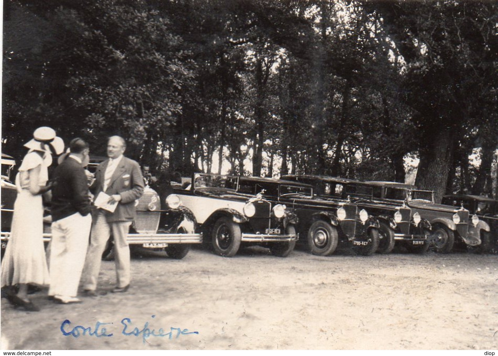 Photographie Anonyme Vintage Snapshot Automobile Voiture Auto Car Cabriolet - Automobiles