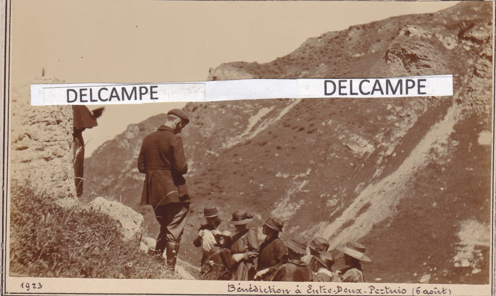 ABONDANCE 1923 - Photo Originale De La Bénédiction à ENTRE DEUX PERTUIS ( 6 Août ) ( Haute Savoie ) - Lieux