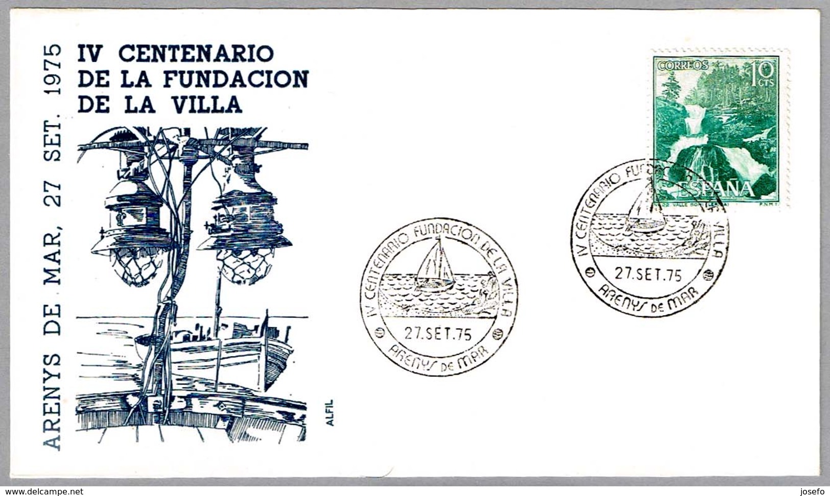 IV CENTENARIO FUNDACION DE LA VILLA. Areys De Mar, Barcelona, 1975 - Otros & Sin Clasificación
