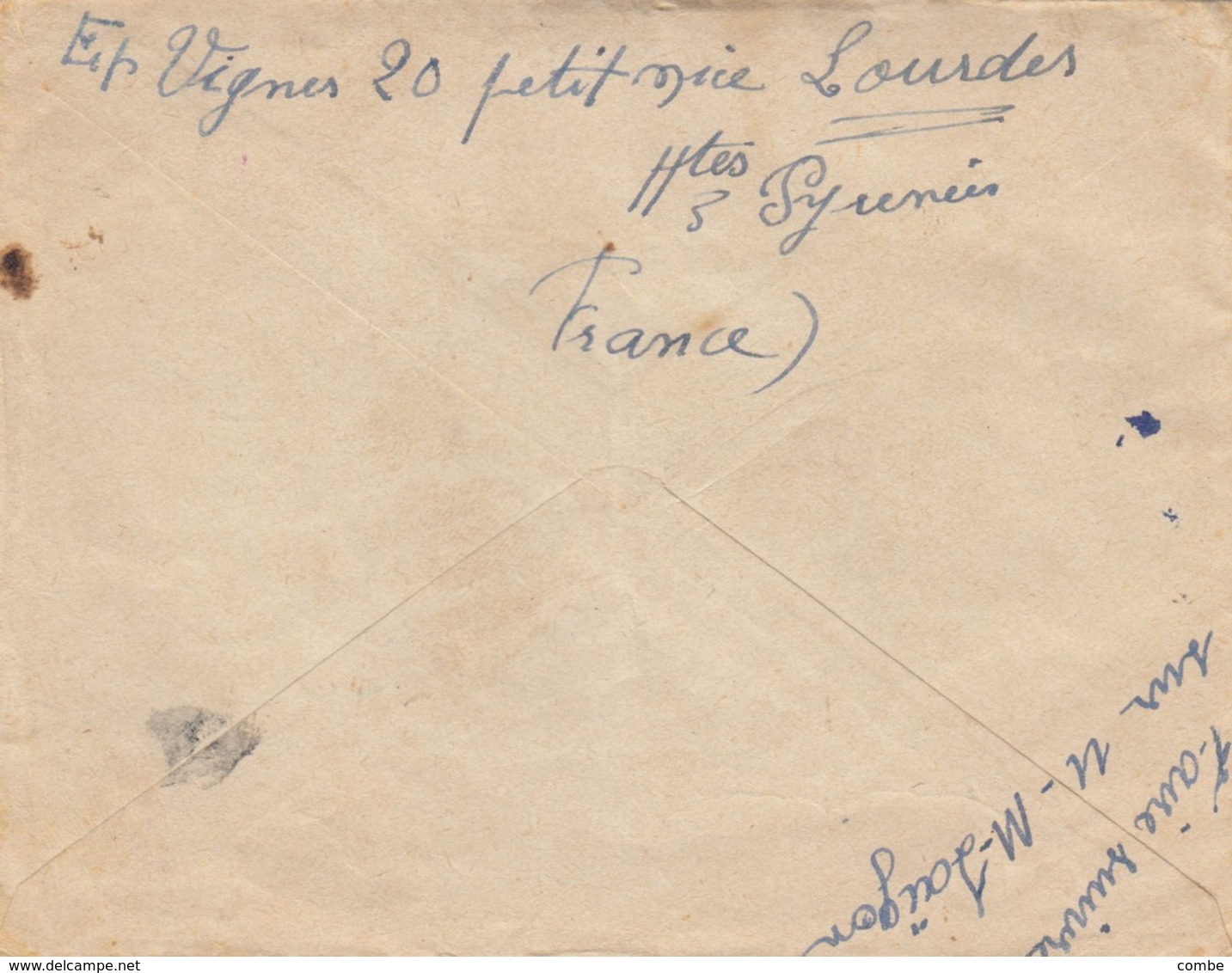 LETTRE. 1948. 46F. PAR AVION. LOURDES POUR PAPEETE TAHITI    / 2 - 1921-1960: Période Moderne