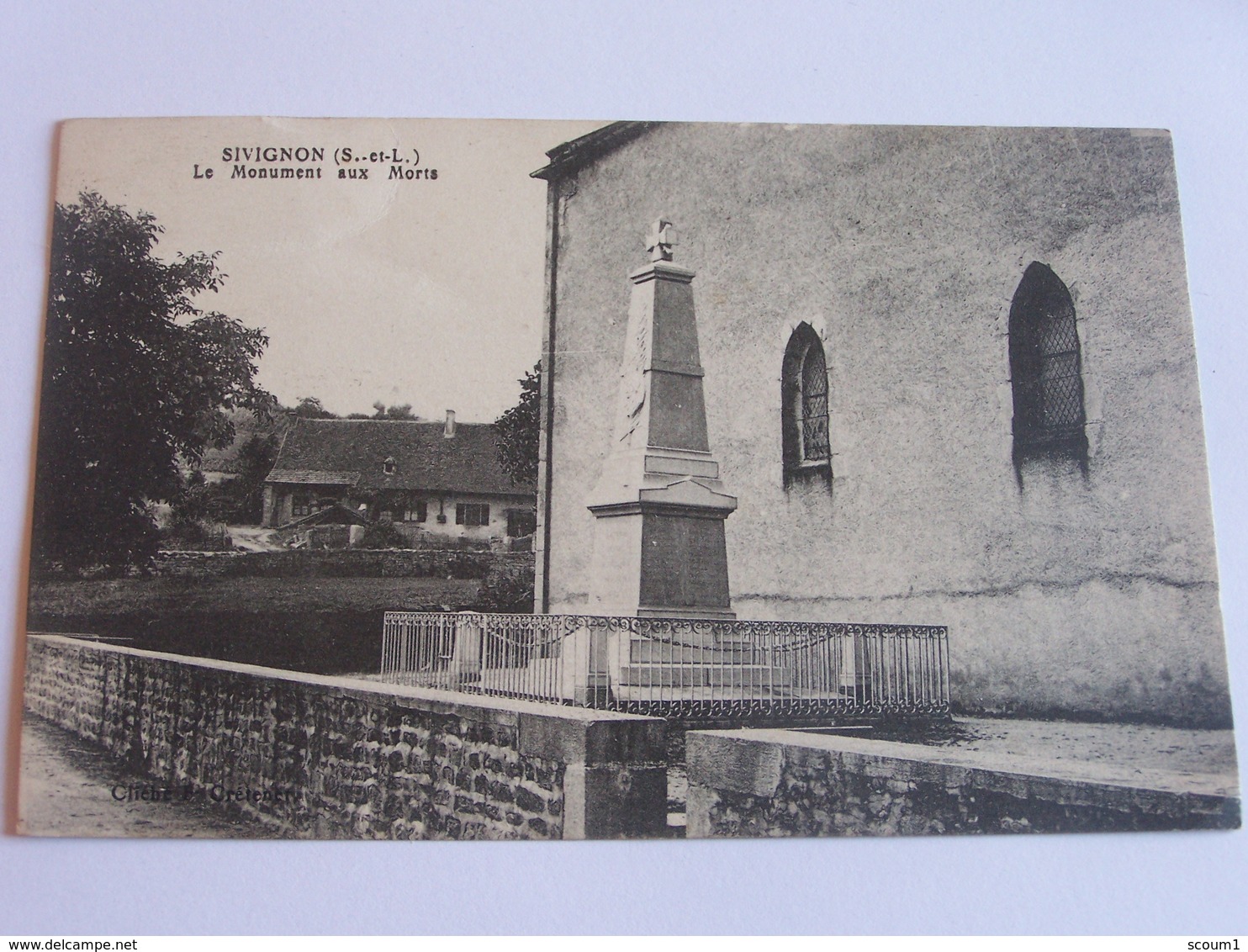 Sivignon Le Monument Aux Morts Cpa Dos Vert - Autres & Non Classés