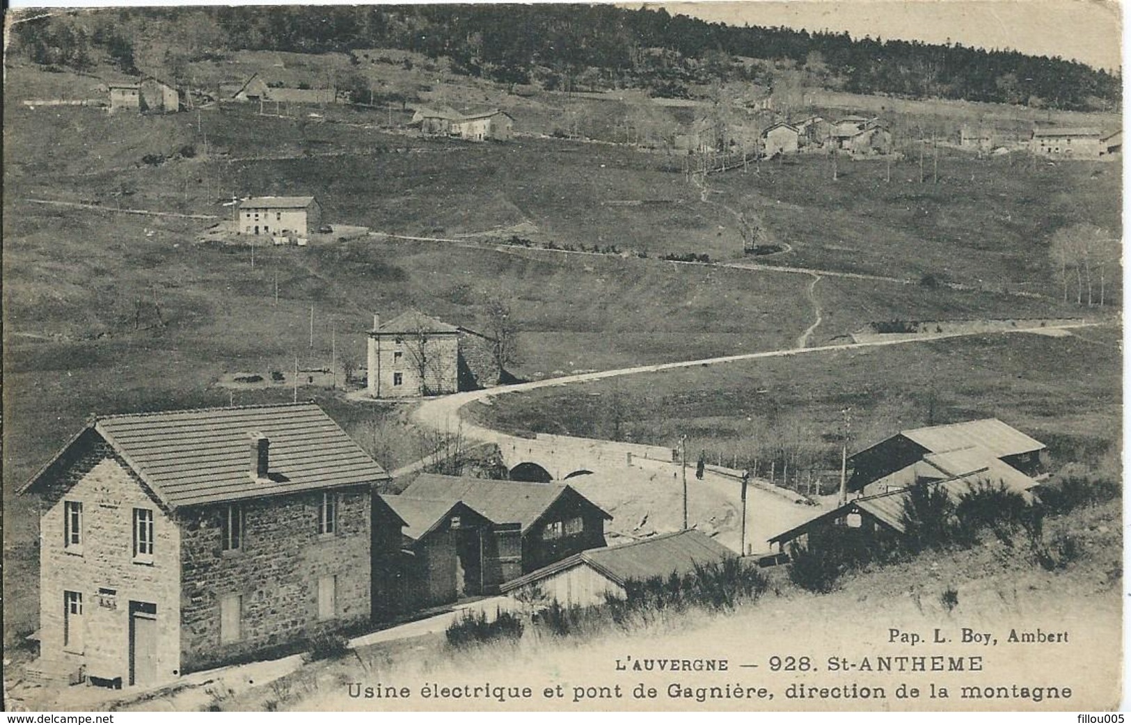 63 ST- ANTHEME (PUY- DE- DÔME) USINE ELECTRIQUE ET PONT DE GAGNIERE .C3011 - Autres & Non Classés