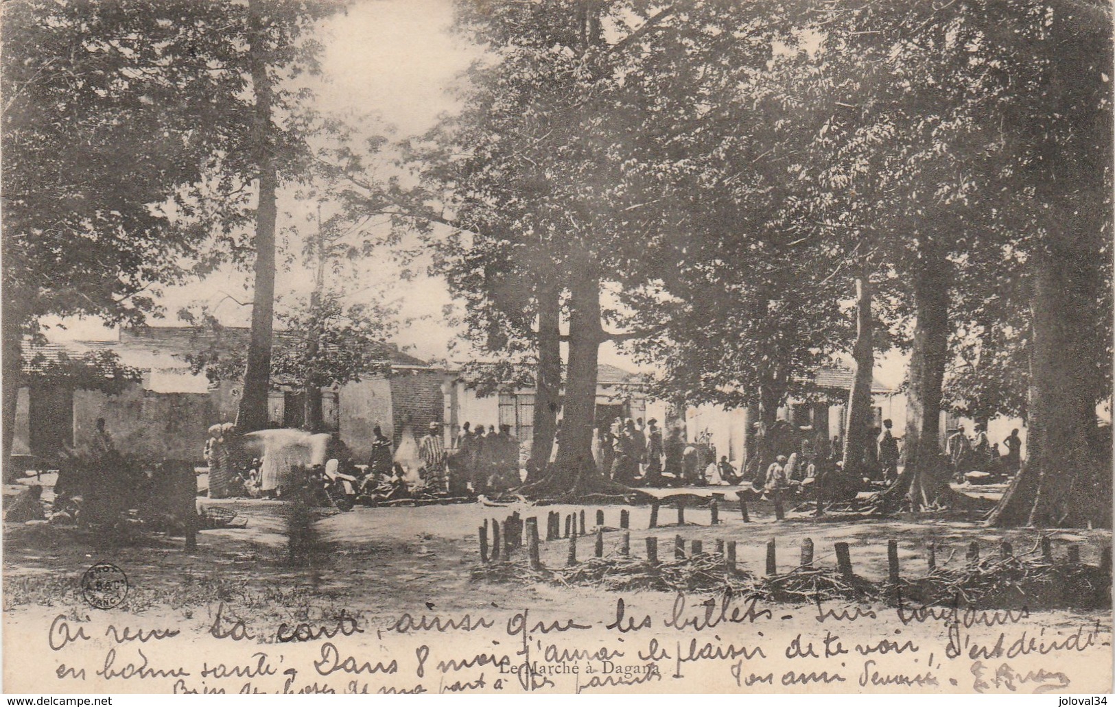 Sénégal Yvert 21 X 2 Paire Verticale Sage DAKAR 19/9/1903 Sur Carte Postale Pour Autun Saône Et Loire - Lettres & Documents