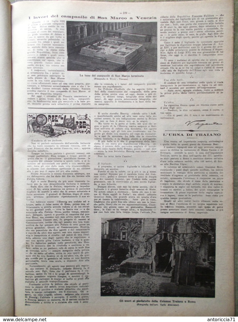 La Tribuna Illustrata 1 Aprile 1906 Stregoni Paesi Etna Buffalo Bill Roma Verona - Altri & Non Classificati
