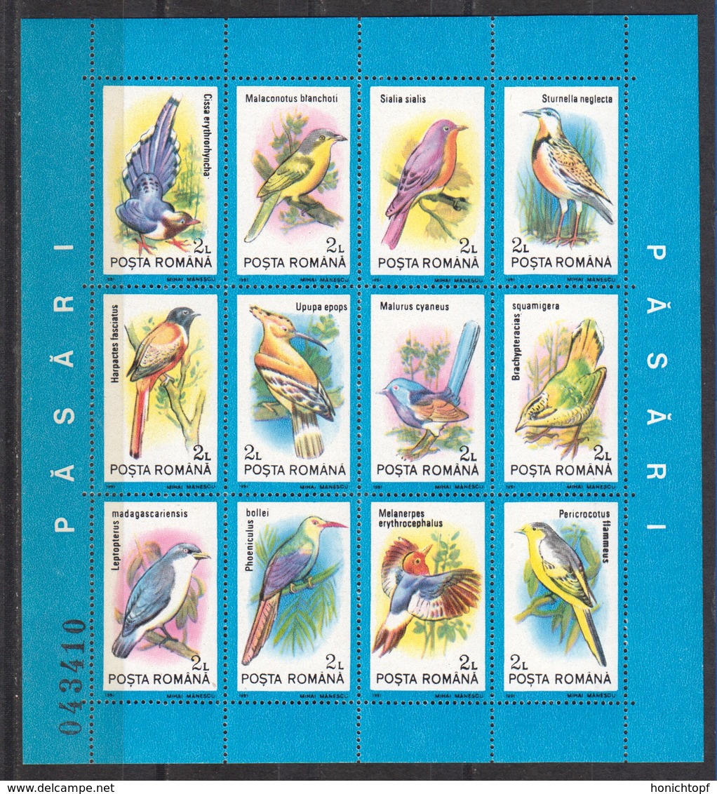 Rumänien; 1991; Michel Block 265 **, Birds / Vögel / Pasari - Ungebraucht