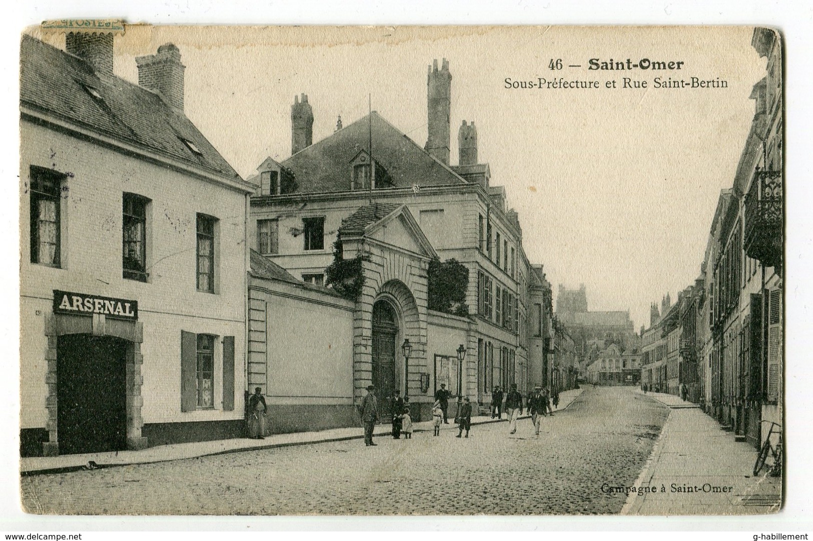 CPA 62 SAINT-OMER - La Sous-Préfecture Et La Rue SAINT-BERTIN - Saint Omer