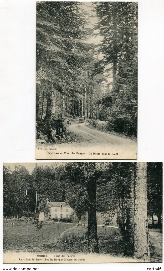 QUILLAN  - 2 Cartes  "Forêt Des Fanges" - Voir Scan - Autres & Non Classés